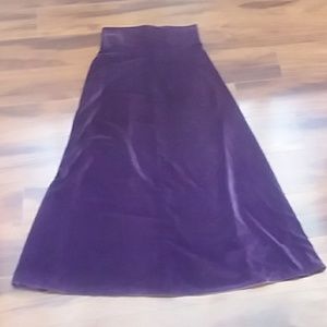Beautiful purple velvet maxi skirt